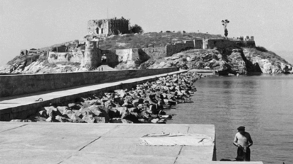 Historical Photo of Pigeon Island in Kusadasi Turkey
